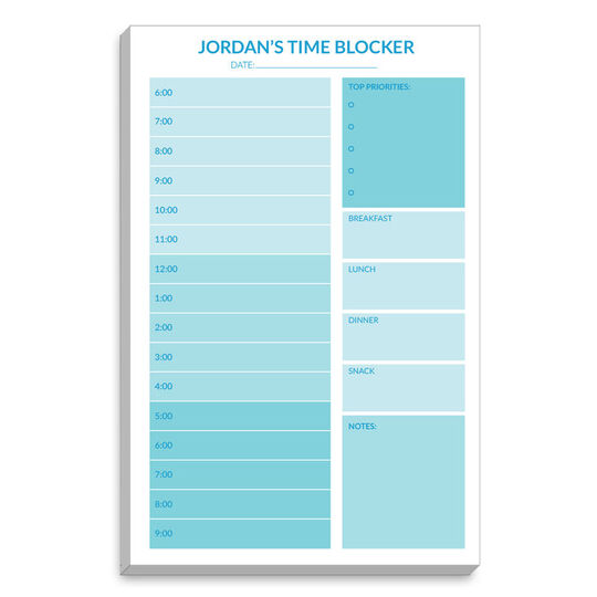 Geometric Time Blocking Notepads